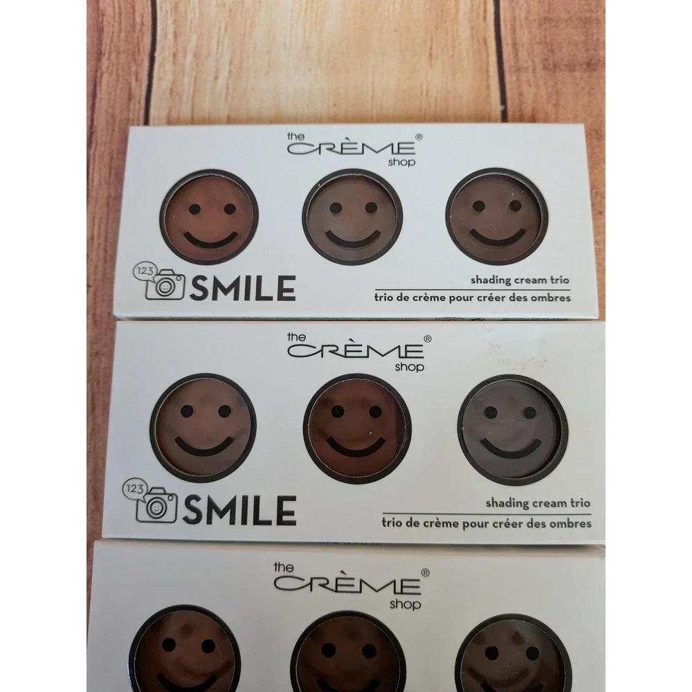 3 PK The Creme Shop 123 Smile Shading Cream Trio Medium Contour Palette